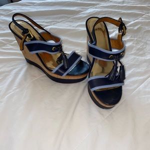 Coach Giulietta Leather Wedges size 10